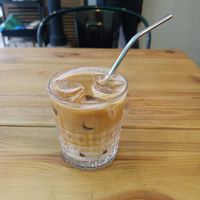 Ice latte at Frutas Prohibidas in Madrid