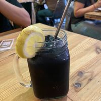 Limonada con carbón activo   at Frutas Prohibidas in Madrid