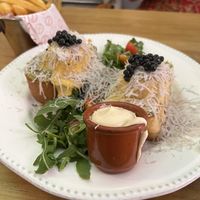 huevos benedictinos trufados  at Frutas Prohibidas in Madrid