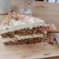 Carrot cake at Frutas Prohibidas in Madrid