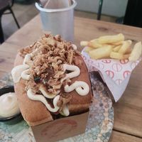Pulled pork sandwich at Frutas Prohibidas in Madrid