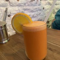 Orange juice  at Frutas Prohibidas in Madrid