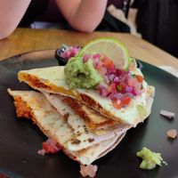 quesadilla de chorizo at Frutas Prohibidas in Madrid