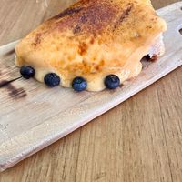 Creme Brulee Cheesecake at Frutas Prohibidas in Madrid