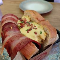 Sandwich con huevo y vacon at Frutas Prohibidas in Madrid