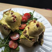 Benedict del infierno at Frutas Prohibidas in Madrid