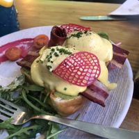 Uova Benedict  at Frutas Prohibidas in Madrid