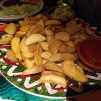 western fries with salsa roja at Appaloosa Saloon in Spiez