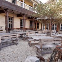 Outdoor seating at Appaloosa Saloon in Spiez
