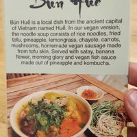 Ban Hue - menu card at Nâunâu in Ho Chi Minh City