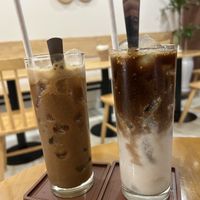 Vietnamese coffee and cappuccino  at Nâunâu in Ho Chi Minh City