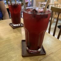 Hibiscus, ginger, lime tea  at Nâunâu in Ho Chi Minh City