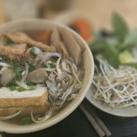 Amazing Pho (and ordered a side dish of extra fried tofu) washed down Kombusha at Nâunâu in Ho Chi Minh City