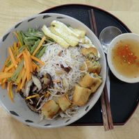 Vegetable noodles at Nâunâu in Ho Chi Minh City