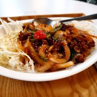 vegan meat red chilli at Vege Bear in Seoul