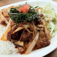 plant-based meat red pepper paste - close-up at Vege Bear in Seoul