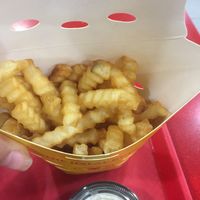Crinkle fries 🍟  at The Halal Guys in New York City