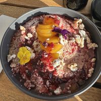 Vegan porridge   at The Jolly Miller Cafe in Altona