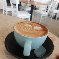 Almond milk cappacino at The Jolly Miller Cafe in Altona