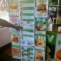 Menu at Vego's in Islington