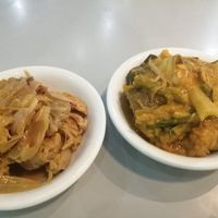 30p per dish - Jackfruit Adobo (l) & Kare Kare seen here at Nutribites Cafeteria in Bacolod Negros Occidental