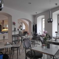 Café from inside at Fine Torte in Zagreb
