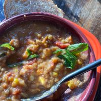 Sasquach soup with butternut squash. Hearty and delicious  at Good Natured Cafe in Martinsburg
