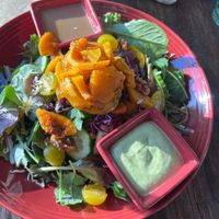 Beautiful Fresh, crisp greens with savory home made dressing.  at Good Natured Cafe in Martinsburg