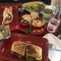 Schwarma, Sasquash and hummus.  at Good Natured Cafe in Martinsburg