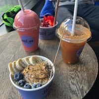 Porridge and juices   at The Juice Jar in Belfast
