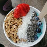 Vegan blue bowl at The Juice Jar in Belfast