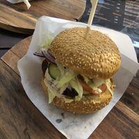 Vegan burger at Ponchy in Berlin