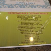 All items can be made vegan at Mama's & Papa's in Wembley