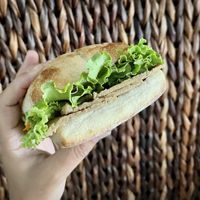 Turk’y w/ cranberry cream cheese - it was a little dry but still really, really good and I’d order it again at Wild Thyme Organics in Kealakekua