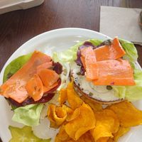 Bagel with BeerLox at Wild Thyme Organics in Kealakekua