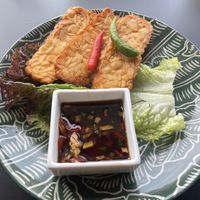 Marinated tempura   at Green Asia in Tokyo