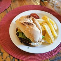 Bean burger at Turtle Cove Lodge in Tofo