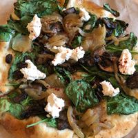 The vegan spinach and mushroom pizza with vegan ricotta. It’s as delicious as it looks. at True Food Kitchen in Alpharetta