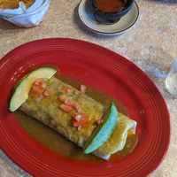 Zucchini burrito (vegan! no cheese) at Carlos Restaurante in Winston