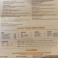 Portland pie build your own pizza menu  at Portland Pie Company in Bangor