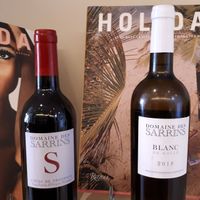 Organic Wine available at Holiday Vegan Diner in Paris