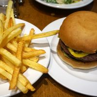 Burger + fries at Holiday Vegan Diner in Paris