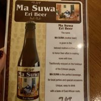 Eritrean beer  at Oost-Afrikaans Eethuis Djebena in Leiden