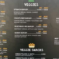 Veggie section   at No Ponto in Nazare