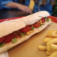 Vuna sandwich at No Ponto in Nazare