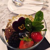 Avocado chocolate mousse at Fellinis in Ambleside