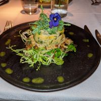 Herby polenta with chargrilled artichokes at Fellinis in Ambleside