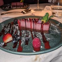 Vegan cashew nut cheesecake at Fellinis in Ambleside