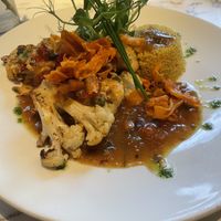 Cauliflower katsu with quinoa  at Fellinis in Ambleside