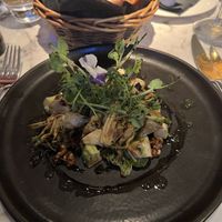 Artichoke and walnut salad  at Fellinis in Ambleside